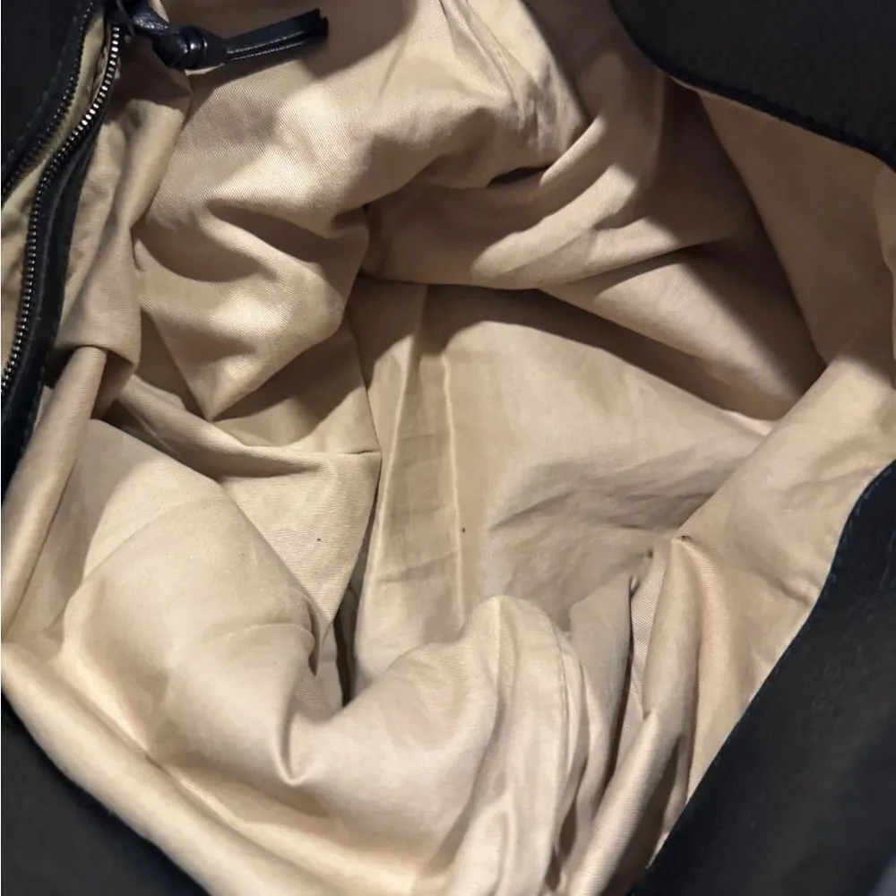 BOTTEGA VENETA Black Leather One Shoulder HoboTote Bag Auth